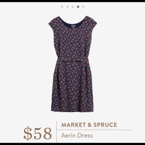 Market and Spruce paisley dress with tie at waist - Picture 8 of 8